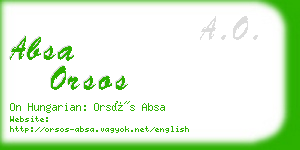 absa orsos business card